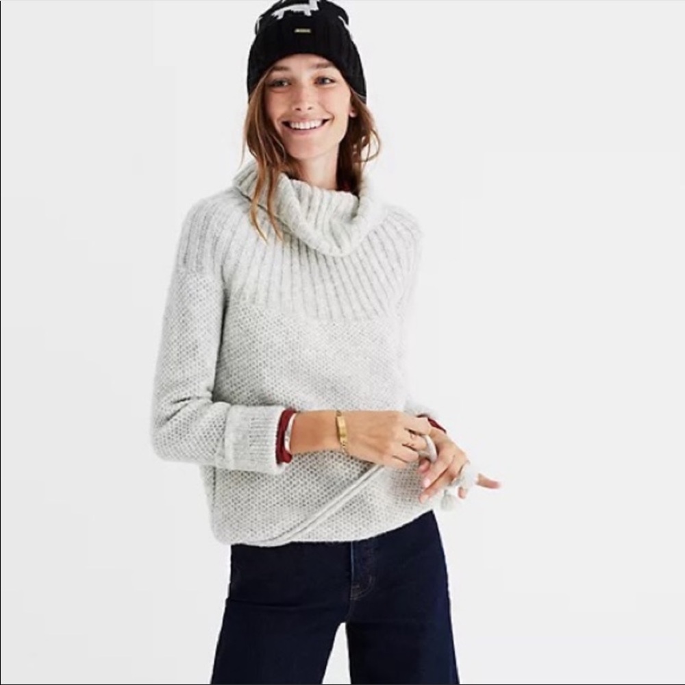 Madewell Snowbound Drawstring Turtleneck Sweater